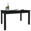 vidaXL Garden Table Black 82.5x50.5x45 cm Solid Wood Pine