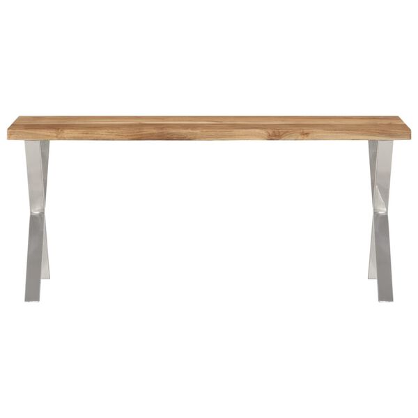 vidaXL Bench with Live Edge 105 cm Solid Wood Acacia
