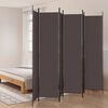 vidaXL 6-Panel Room Divider Brown 300x220 cm Fabric