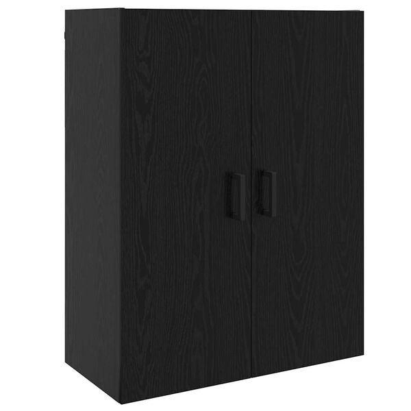 vidaXL Wall Cabinet Black Oak 69.5 x 34 x 90 cm Engineered Wood