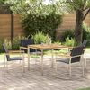 vidaXL Garden Dining Set 5 pcs Brown Solid Acacia Wood