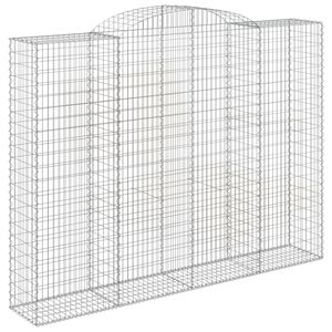 vidaXL Arched Gabion Basket 300x50x220/240 cm Galvanised Iron