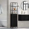 vidaXL Bathroom Cabinet Black Oak 40 x 30 x 180 cm Engineered Wood