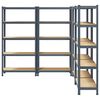 vidaXL 5-Layer Storage Shelves 4 pcs Anthracite Steel&Engineered Wood