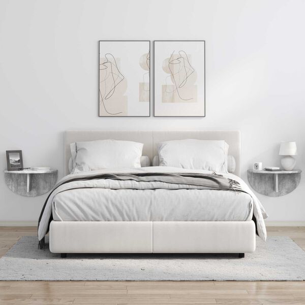 vidaXL Wall Shelf Concrete Grey 48 x 24 x 24 cm Engineered Wood