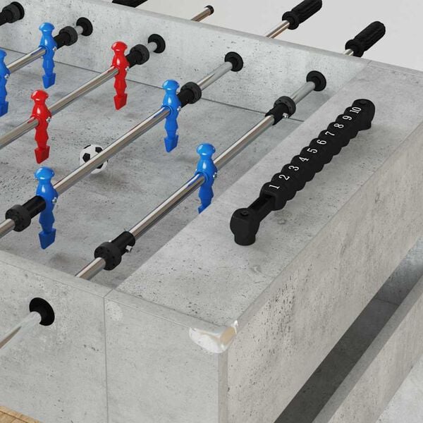 vidaXL Foosball Table Concrete Grey 125 x 60.5 x 80 cm Engineered Wood