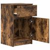vidaXL Bedside Cabinet Smoked Oak 39x35x65 cm Engineered Wood