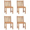 vidaXL 5 Piece Garden Dining Set 140x80 cm Solid Teak Wood