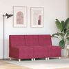 vidaXL Modular Sofa Unit Armless 3 pcs Wine Red 55 x 74 x 82 cm Velvet