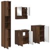 vidaXL Bathroom Furniture Set 4 pcs Brown Oak Engineered wood & Metal