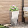 vidaXL Planter 2 pcs Silver 40 x 40 x 75 cm Stainless Steel