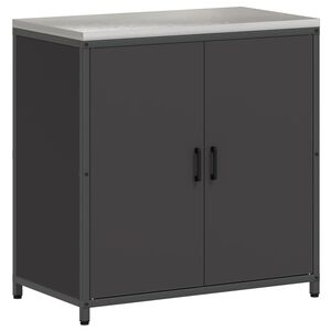 vidaXL Kitchen Storage HATTEM Black 90 x 50 x 92 cm Steel