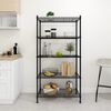 vidaXL 5-Tier Storage Shelf 90x35x180 cm Black 250 kg