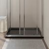 vidaXL Rectangular ABS Shower Base Tray Black 80x90 cm