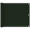 vidaXL Balcony Screen Dark Green 75x300 cm HDPE