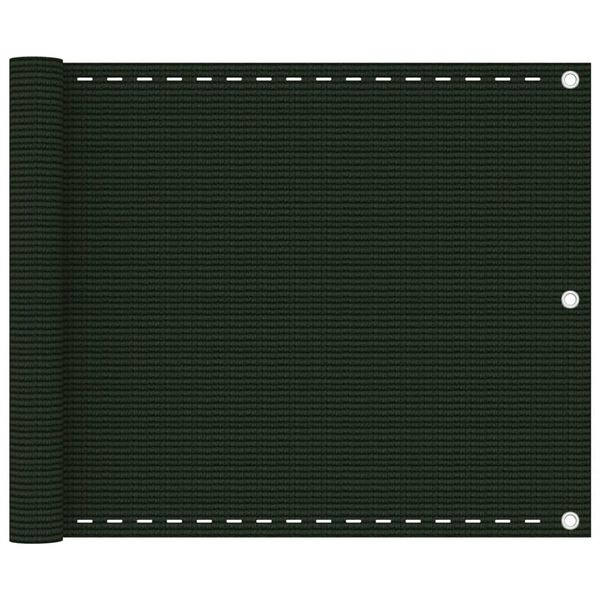 vidaXL Balcony Screen Dark Green 75x300 cm HDPE