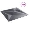 vidaXL Wall Panels Star 24 pcs Star Grey 50 x 50 cm XPS Foam