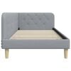 vidaXL Corner Bed Frame with Headboard Light Grey 90 x 200 cm Fabric