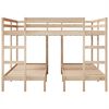 vidaXL Triple Bunk Bed Frame 200x200/80x200 cm Solid Wood Pine
