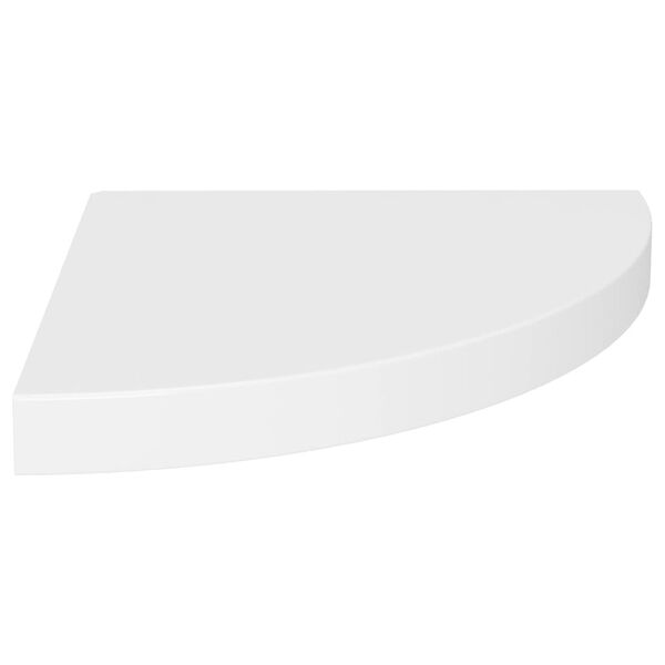 vidaXL Floating Corner Shelf White 35x35x3.8 cm MDF