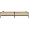 vidaXL Bed Frame without Mattress Sonoma Oak 180x200 cm Super King
