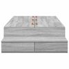 vidaXL Storage Bed Frame with Drawer Grey Sonoma 90 cm Engineered Wood