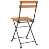 vidaXL Folding Bistro Chairs 4 pcs Solid Wood Teak and Steel
