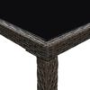 vidaXL 7 Piece Garden Bar Set Poly Rattan Brown