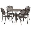 vidaXL Garden Dining Set 5 pcs Bronze Aluminium