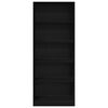 vidaXL Wardrobe with Shelf Black Oak 80 x 50 x 200 cm Engineered Wood