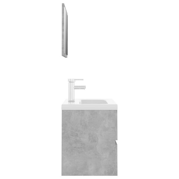 vidaXL Bathroom Furniture Set Concrete Grey Engineered Wood