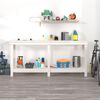 vidaXL Work Bench White 180x50x80 cm Solid Wood Pine