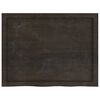 vidaXL Bathroom Countertop Dark Brown 80x60x(2-4) cm Treated Solid Wood