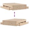 vidaXL Bed Frame without Mattress with Drawers 160x200 cm Solid Wood Pine
