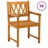 vidaXL Outdoor Bench 8 pcs Natural 56 x 55.5 x 90 cm Solid Acacia Wood