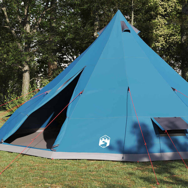 vidaXL Family Tipi Tent Folding Blue and Grey 560 x 560 x 300 cm
