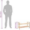 vidaXL Shoe Rack Solid Walnut Wood 69x26x40 cm