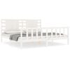 vidaXL Bed Frame without Mattress White 200x200 cm Solid Wood Pine