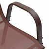 vidaXL Stackable Garden Chairs 2 pcs Brown Textilene Fabric