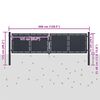 vidaXL Garden Gate Steel 300x75 cm Anthracite