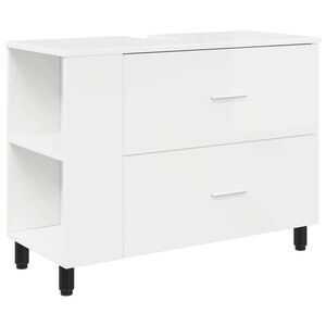 vidaXL Bathroom Vanity Unit High Gloss White 80 x 35 x 60 cm