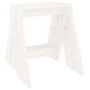 vidaXL Stools 2 pcs White 40x40x45 cm Solid Wood Pine