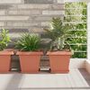 vidaXL Square Flower Pot 6 pcs Brick Red 28.5 x 28.5 x 22 cm Plastic