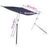vidaXL T-Top Shade Extension Set Navy Blue 174x205x(115-194) cm
