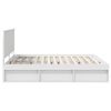 vidaXL Bed Frame with Headboard White 180 x 200 cm Solid Pine Wood