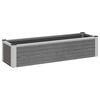 vidaXL Garden Raised Bed Grey 100 x 30 x 22 cm WPC and Aluminium