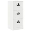 vidaXL File Cabinet White 45.5 x 42 x 106.5 cm Cold-Rolled Steel