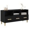 vidaXL TV Cabinet Black Oak 102 x 36 x 50 cm Engineered Wood