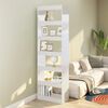 vidaXL Book Cabinet/Room Divider High Gloss White 60x30x198 cm