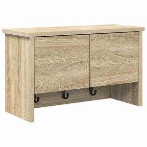 vidaXL Wall-Mounted Coat Rack Wall-Mounted Sonoma Oak 50 x 20 x 30 cm